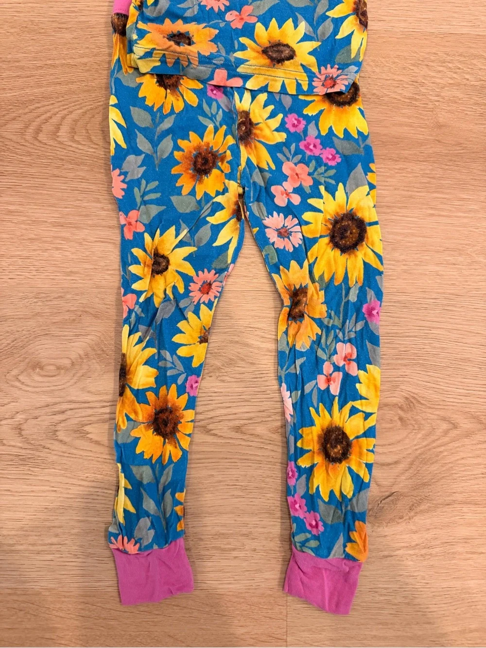 Little Sleepies Blue Sunflower two-piece Pajamas